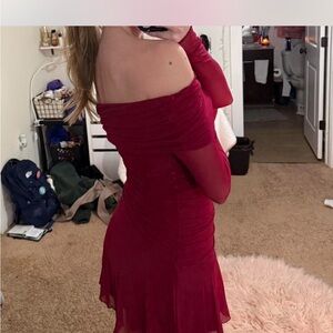 Princess Polly Off-Shoulder Red Dress